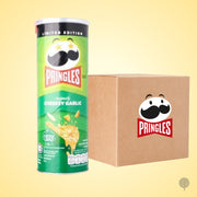 PRINGLES - POTATO CHIPS - SERIOUSLY CHEESY GARLIC - 97G X 12 CAN